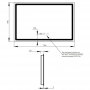 Зеркало с антизапотеванием Q-tap Mideya LED DC-F906 800х600 мм