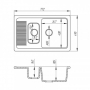 Кухонная мойка Fosto 7749 kolor 210 с доп чашей (FOS7749SGA210)