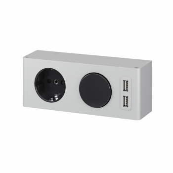 Блок SANWERK USB керування світильником (LV0000115) (розетка+вимикач)
