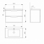 Тумба Sanwerk "LIGA AIR" 80 вст. мессина с умывальником "Канте", 2F