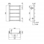 Водяной полотенцесушитель Lidz Trapezium (CRM) D38/25 400x600 P5