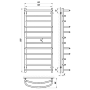 Полотенцесушитель Laris Евромикс П12 Э 500x1200 (73207220)