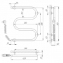 Полотенцесушитель Laris Змеевик 25 РС3 400 х 500 Э (подкл. слева)
