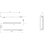 Полотенцесушитель Laris Змеевик 25 РС2 600 х 330 Электро Левая