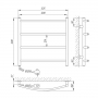 Полотенцесушитель Laris Зебра Классик ЧК4 500 х 500 Э (подкл. справа)