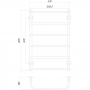 Полотенцесушитель электрический Qtap Standard (CRM) P6 500х800 LE