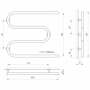 Полотенцесушитель Laris Змеевик 25 РС3 600 х 500 1/2"