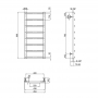 Водяной полотенцесушитель Lidz Trapezium (CRM) D38/25 400x1000 P8