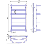 Полотенцесушитель электрический Laris Евромикс П7 400х700 мм, правый