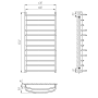 Полотенцесушитель Laris Евромикс П12 600х1200 мм (71207577)