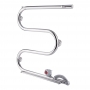 Полотенцесушитель электрический Qtap Snake shelf (CRM) 500х500 RE с полотенцедержателем