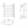 Водяной полотенцесушитель Lidz Trapezium (CRM) D38/25 500x1200 P8