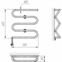 Полотенцесушитель Mario Лиана-І 600х500/130 электр.