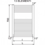 Полотенцесушитель Cordivari RDT LISA 22 CURVO 700*500