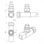 Кран угловой Luxon 1/2" - 3/4" (LX-851)