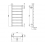 Водяной полотенцесушитель Lidz Trapezium (CRM) D38/25 500x1000 P8