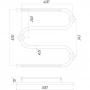 Полотенцесушитель электрический Qtap Snake shelf (CRM) 500x500 LE с полотенцедержателем