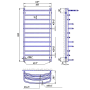 Полотенцесушитель Laris Евромикс П12 600x1200 с полкой 71207698