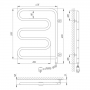 Полотенцесушитель Laris Змеевик 25 РС5 450 х 570 поворотный Э (подкл. универсальное)