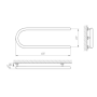 Полотенцесушитель Laris Змеевик 25 РС1 600 х 200 Электро Левая
