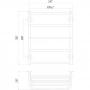 Полотенцесушитель электрический Qtap Standard shelf (CRM) P5 500х700 LE с полкой