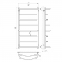 Полотенцесушитель Laris Еврофлеш П8 500 х 1100