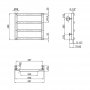 Водяной полотенцесушитель Lidz Trapezium (CRM) D38/25 500x500 P4