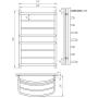 Полотенцесушитель Laris Евромикс П8 500х800 с полкой