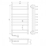 Полотенцесушитель Laris Стандарт П9 500 х 900 ЕЛЕКТРО Права