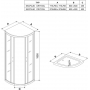 Душевой уголок полукруглый Ravak Supernova SKCP4