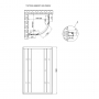 Душевая кабина Lidz Latwa SC80x80.SAT.HIGH.GR, стекло тонированное 4 мм без поддона