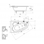 Акриловая ванна Ravak Asymmetric 160 x 105 левая