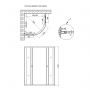 Душевая кабина Lidz Wieza SC90x90.SAT.MID.L, стекло Linie 4 мм без піддона