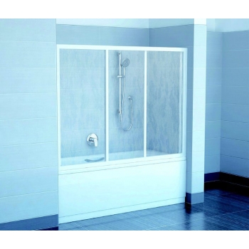 Шторка для ванны Ravak AVDP3-170 белая+транспарент