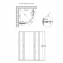 Душевая кабина Lidz Wieza SC80x80.SAT.MID.L, стекло Linie 4 мм без поддона