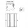 Душевая кабина Lidz Latwa SC80x80.SAT.LOW.GR, стекло тонированное 4 мм без поддона