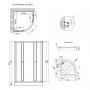 Душова кабіна Lidz Latwa SC80x80.SAT.LOW.GR, скло тон. 4 мм + Lidz Душовий піддон KAPIELKA ST80x80x15