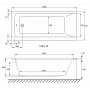 Ванна акриловая Volle Solo 170x75 1210.001775