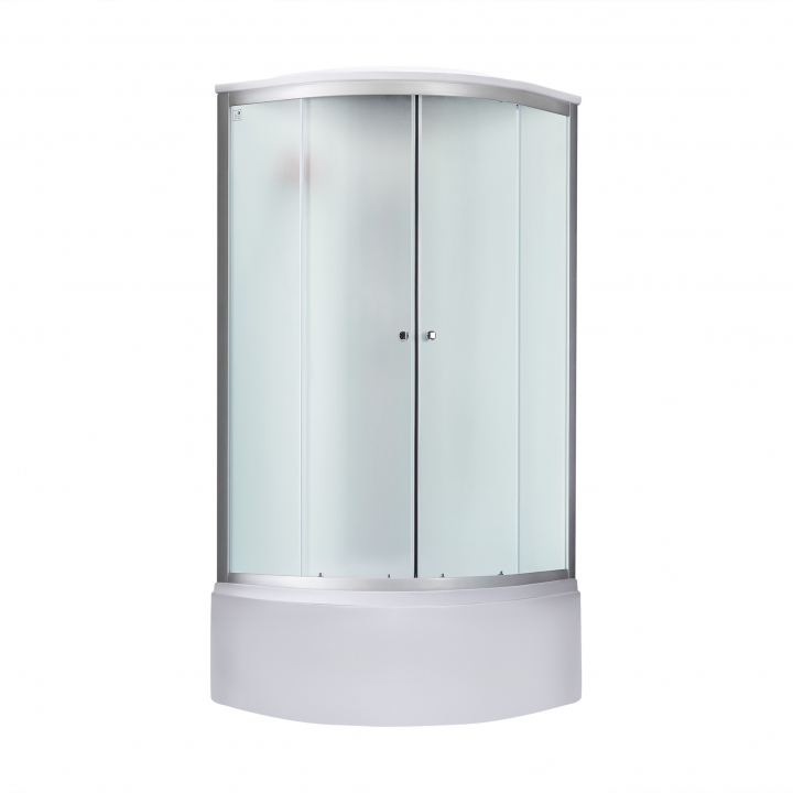 Набор Lidz душевой бокс Tani SB90x90.SAT.HIGH.FR, стекло Frost 4 мм + поддон с панелью Kupala