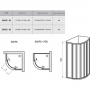 Душевой уголок полукруглый Ravak Supernova SKKP6-80 белый+транспарент