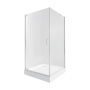 Набор Qtap душевая кабина Aquarius CRM1099SC6 Clear 2020x900x900 мм + поддон Tern 309912C 90x90x12 см с сифоном