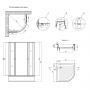 Душевая кабина Lidz Wieza SC90x90.SAT.MID.L, стекло Linie 4 мм