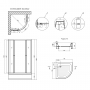 Душевая кабина Lidz Wieza SC80x80.SAT.MID.L, стекло Linie 4 мм