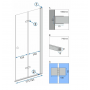 Душевая дверь (модуль) REA FOLD N2 80