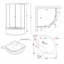 Душевая кабина Lidz Wieza SC90x90.SAT.HIGH.L Linie