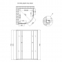 Душевая кабина Lidz Latwa SC90x90.SAT.MID.FR, стекло Frost 4 мм без поддона