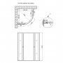 Душевая кабина Lidz Wieza SC90x90.SAT.HIGH.L, стекло Linie 4 мм без поддона