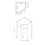 Душевая кабина Lidz Dozorca SC90x90.BLA.LOW.TR, стекло прозрачное 6 мм без поддона