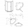 Набор Q-tap душевая кабина Scorpio BLA10995-AC6 Clear + поддон Leoscorp 309915