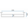 Вешалка двойная для полотенца REA ERLO 2 CHROM хром